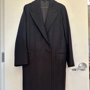 COS wool-mixed oversized lapel long coat